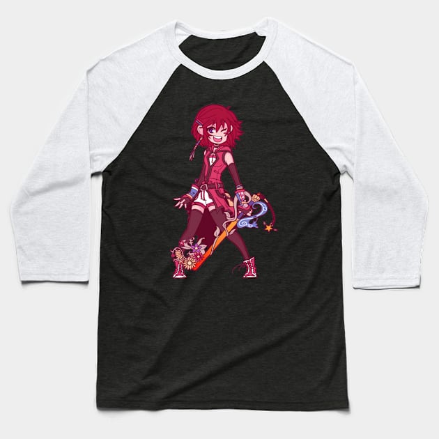 Kairi Baseball T-Shirt by IainDodes